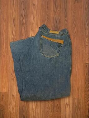 Vintage Pelle Pelle Mystic Stitching Denim Jeans Men's Blue Navy W38 IN34